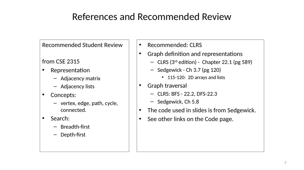 Graphs CSE 3318– Algorithms and Data Structures - slide 2 of 56