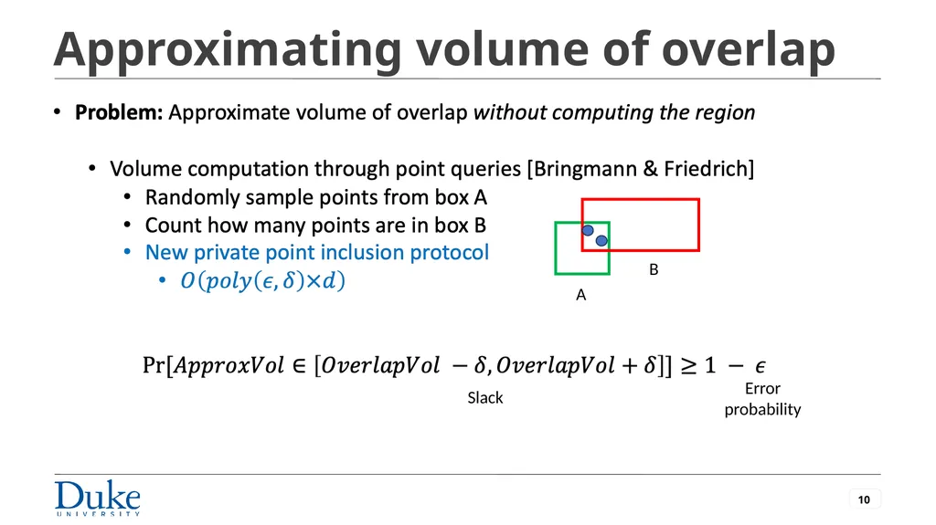 Privately Evaluating Region Overlaps with - slide 10 of 17