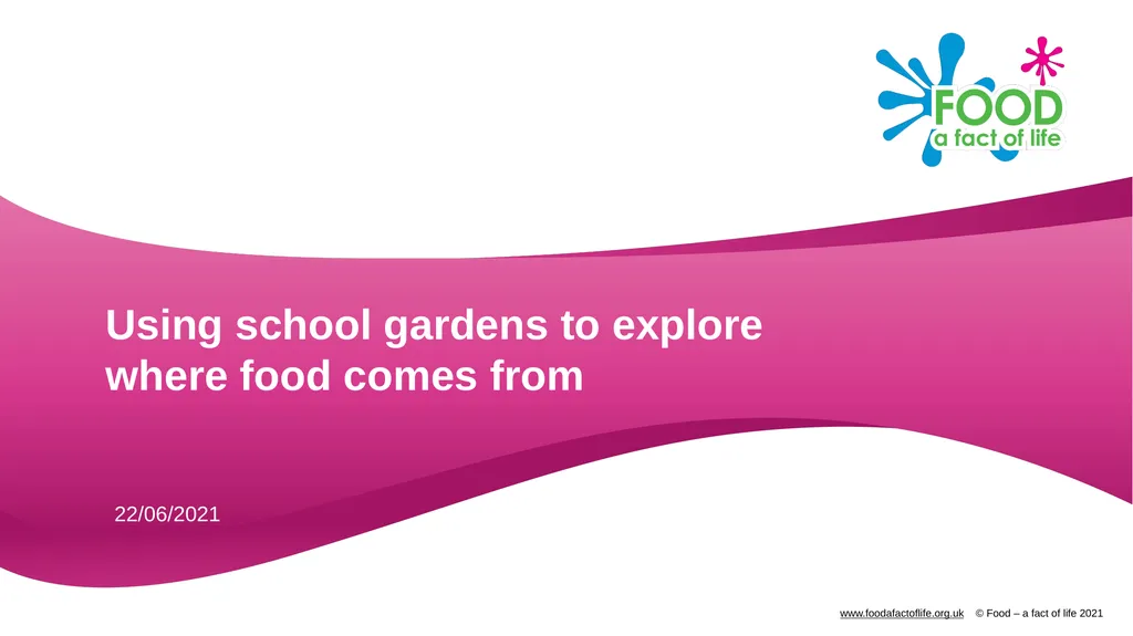 Using school gardens to explore where food comes - slide 1 of 7