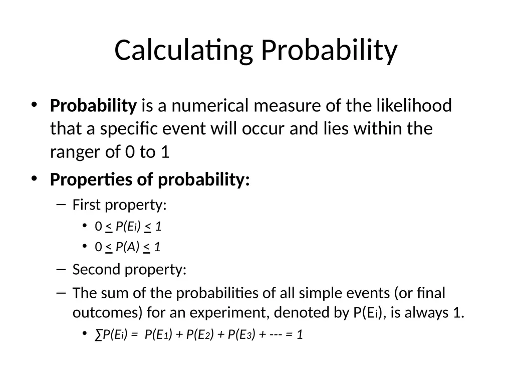 Probability Experiment, Outcomes, and Sample Space - slide 10 of 47