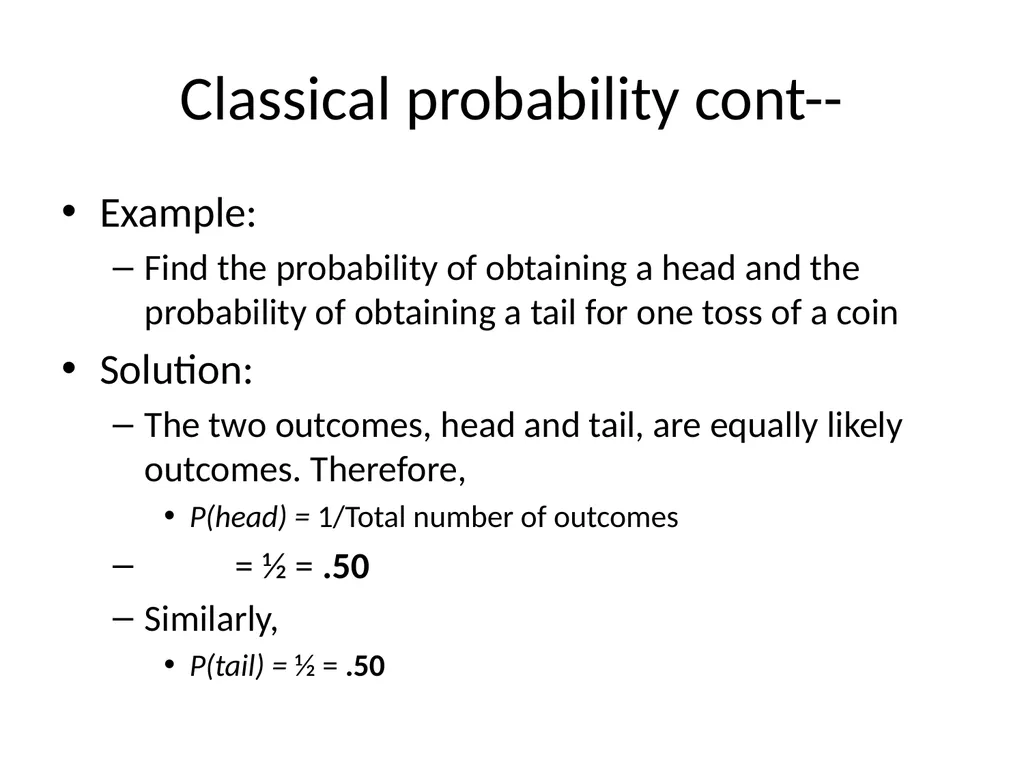 Probability Experiment, Outcomes, and Sample Space - slide 13 of 47