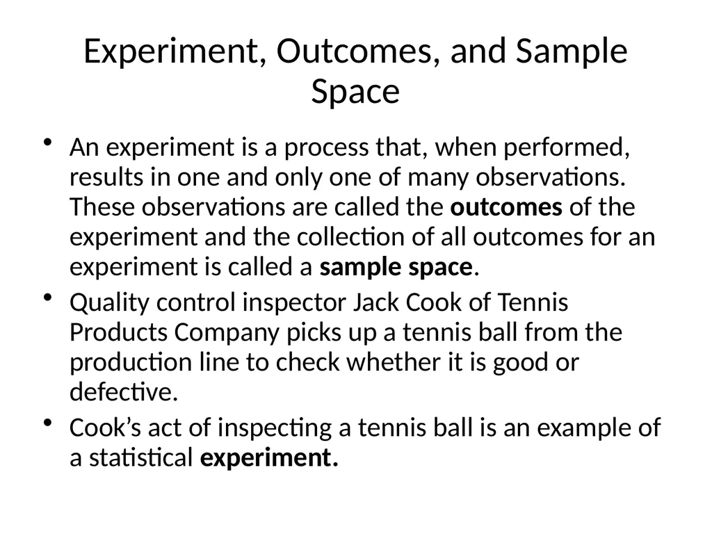 Probability Experiment, Outcomes, and Sample Space - slide 2 of 47