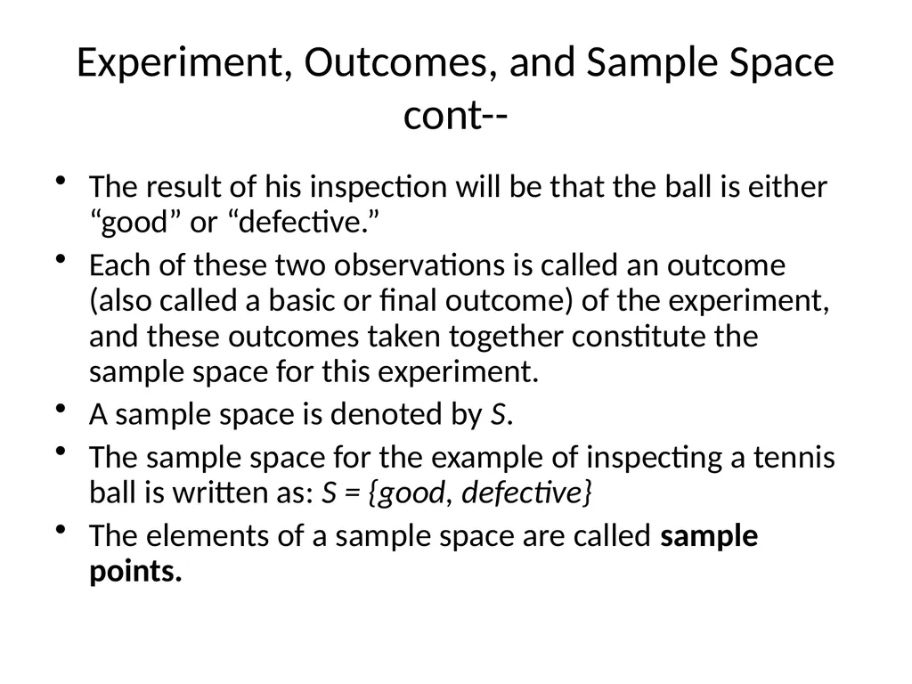 Probability Experiment, Outcomes, and Sample Space - slide 3 of 47
