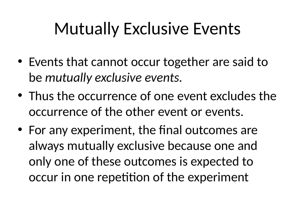 Probability Experiment, Outcomes, and Sample Space - slide 19 of 47