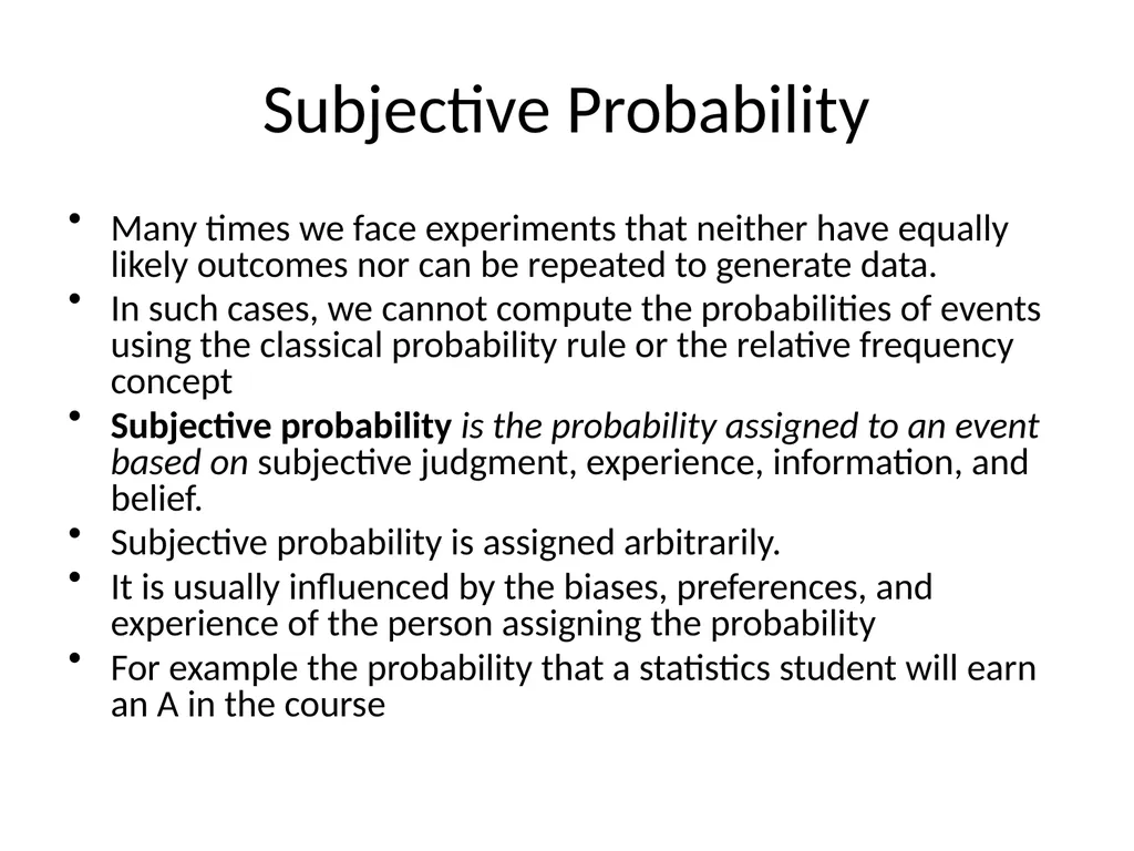 Probability Experiment, Outcomes, and Sample Space - slide 18 of 47