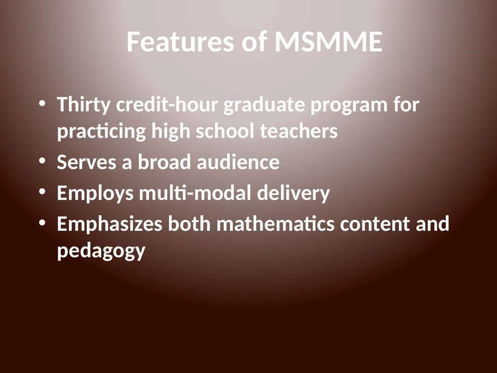 MUS Online Courses and Programs The problem of - slide 4 of 18