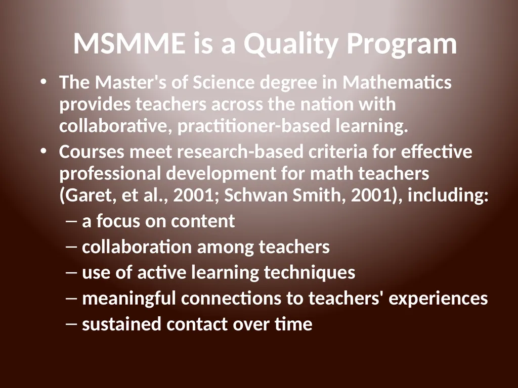 MUS Online Courses and Programs The problem of - slide 6 of 18