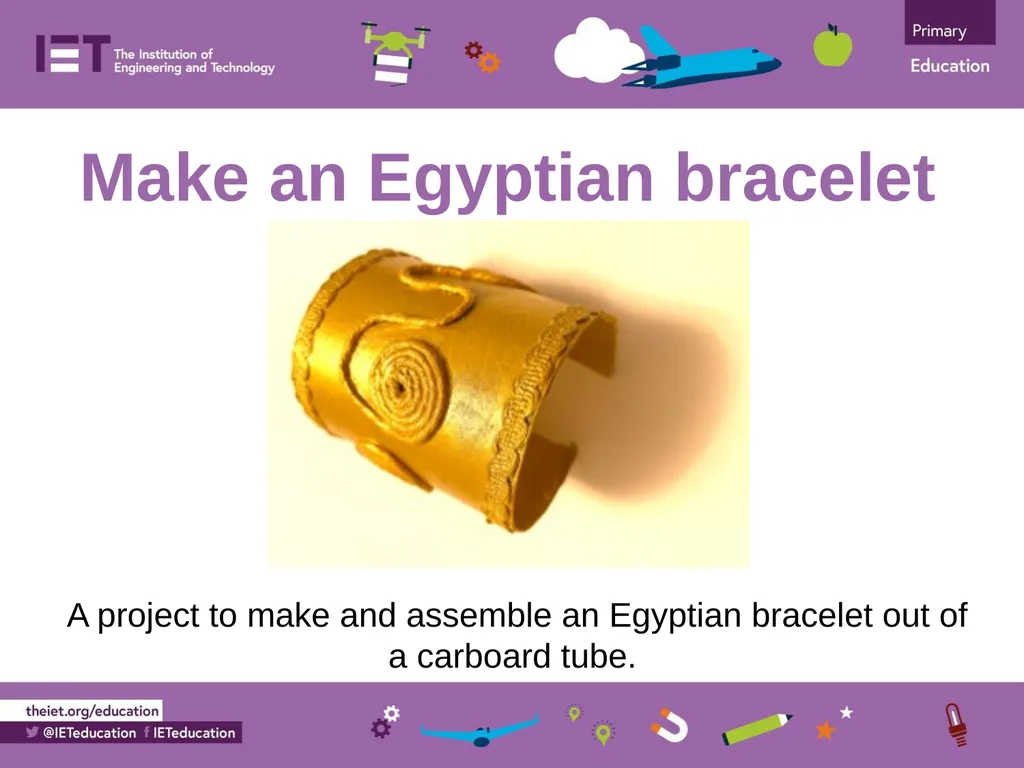 Make an Egyptian bracelet A project to make and - slide 1 of 10