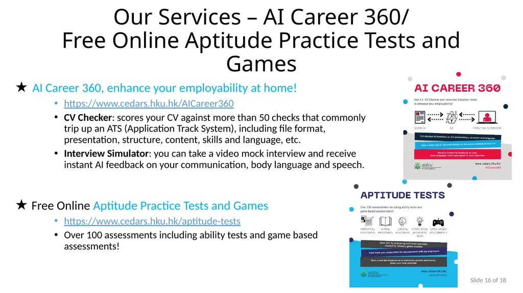 Careers & Placement – Our Services Career - slide 4 of 5