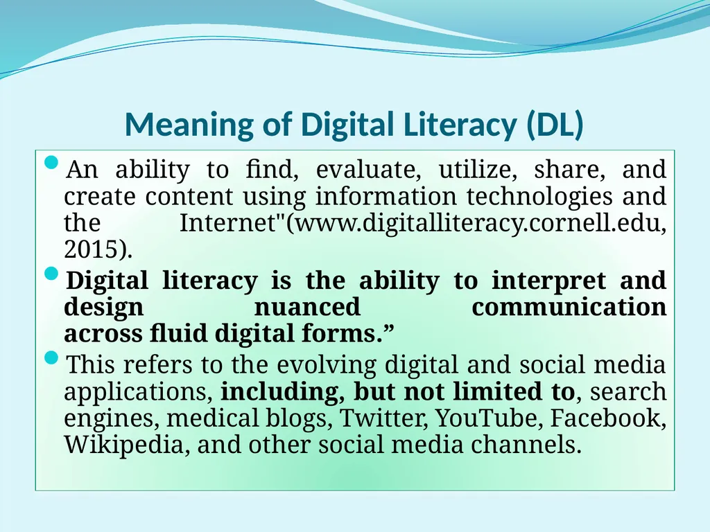 International Literacy Day Digital Literacy for - slide 2 of 12
