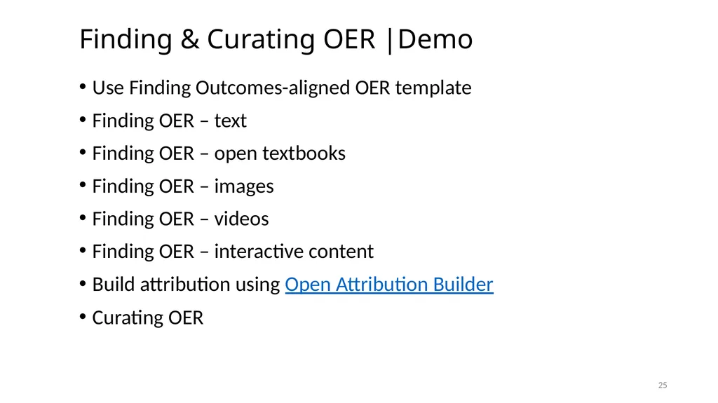 CEMCA-CIET Webinar on Curating OER for Teaching, - slide 25 of 32