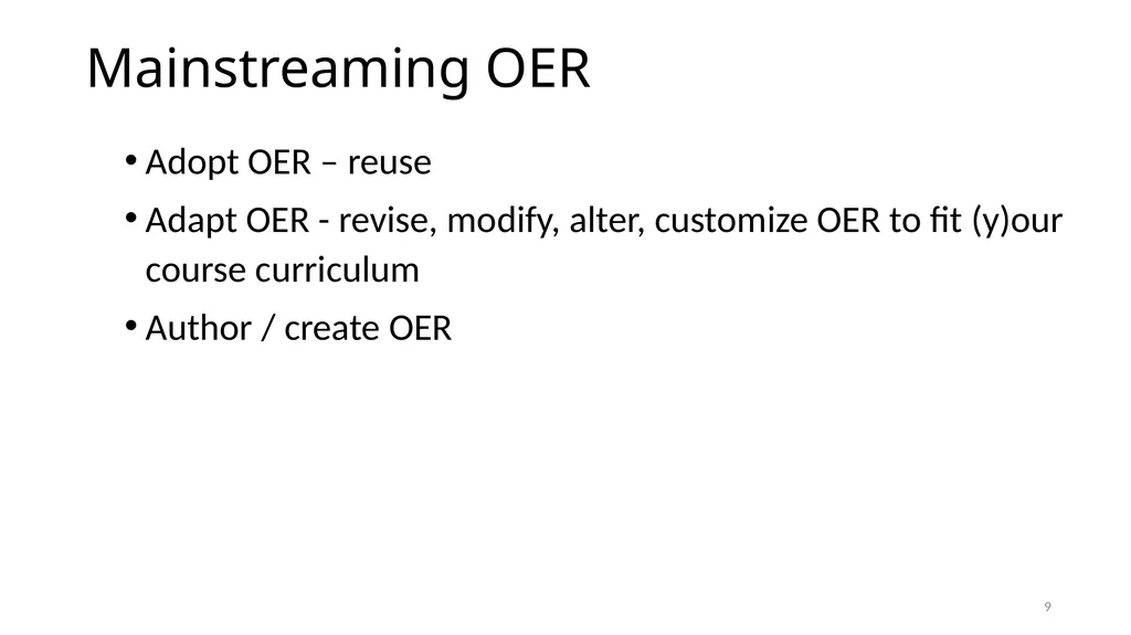 CEMCA-CIET Webinar on Curating OER for Teaching, - slide 9 of 32