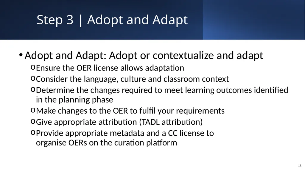 CEMCA-CIET Webinar on Curating OER for Teaching, - slide 18 of 32