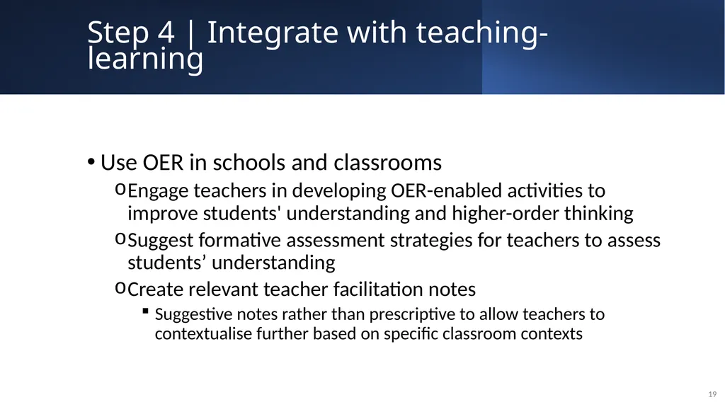 CEMCA-CIET Webinar on Curating OER for Teaching, - slide 19 of 32