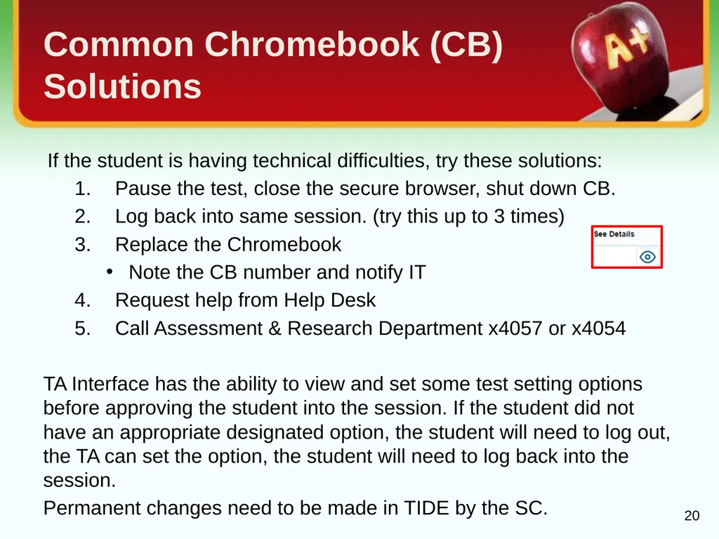 School Coordinator Training Smarter Balanced - slide 20 of 32