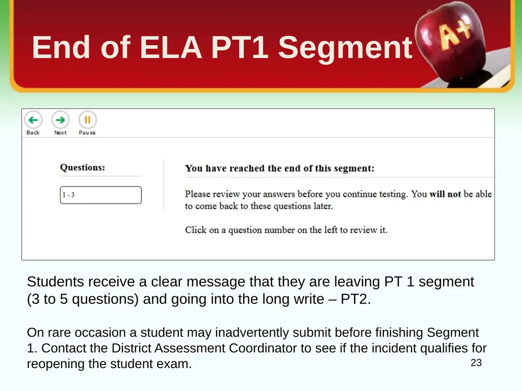 School Coordinator Training Smarter Balanced - slide 23 of 32