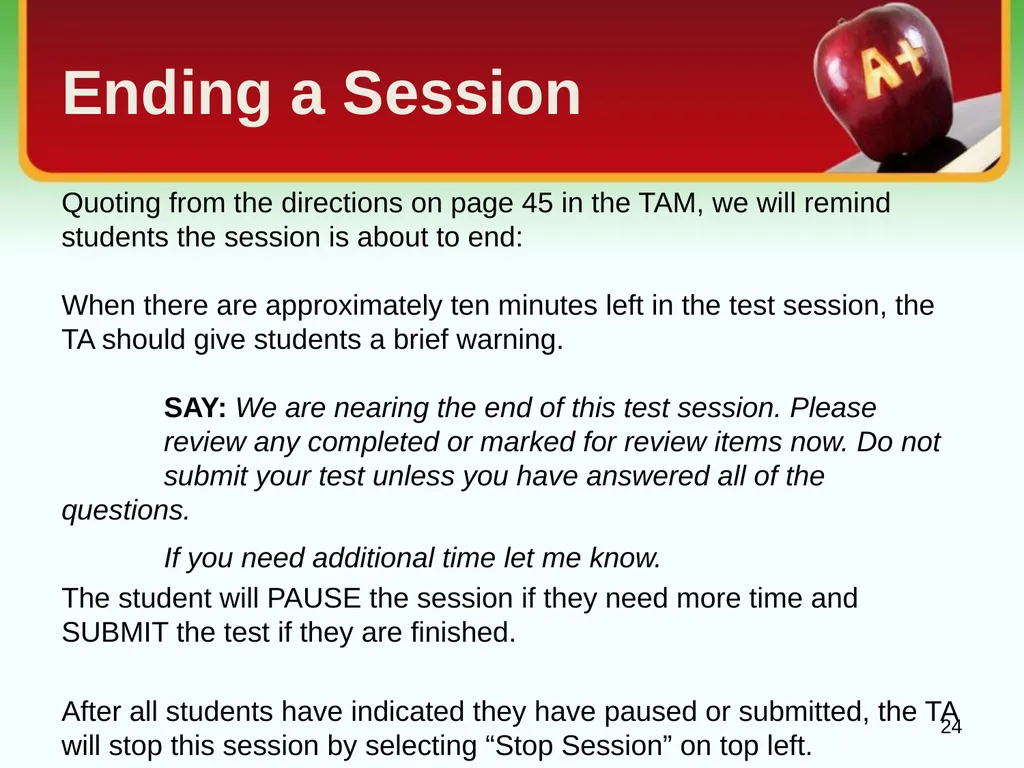 School Coordinator Training Smarter Balanced - slide 24 of 32
