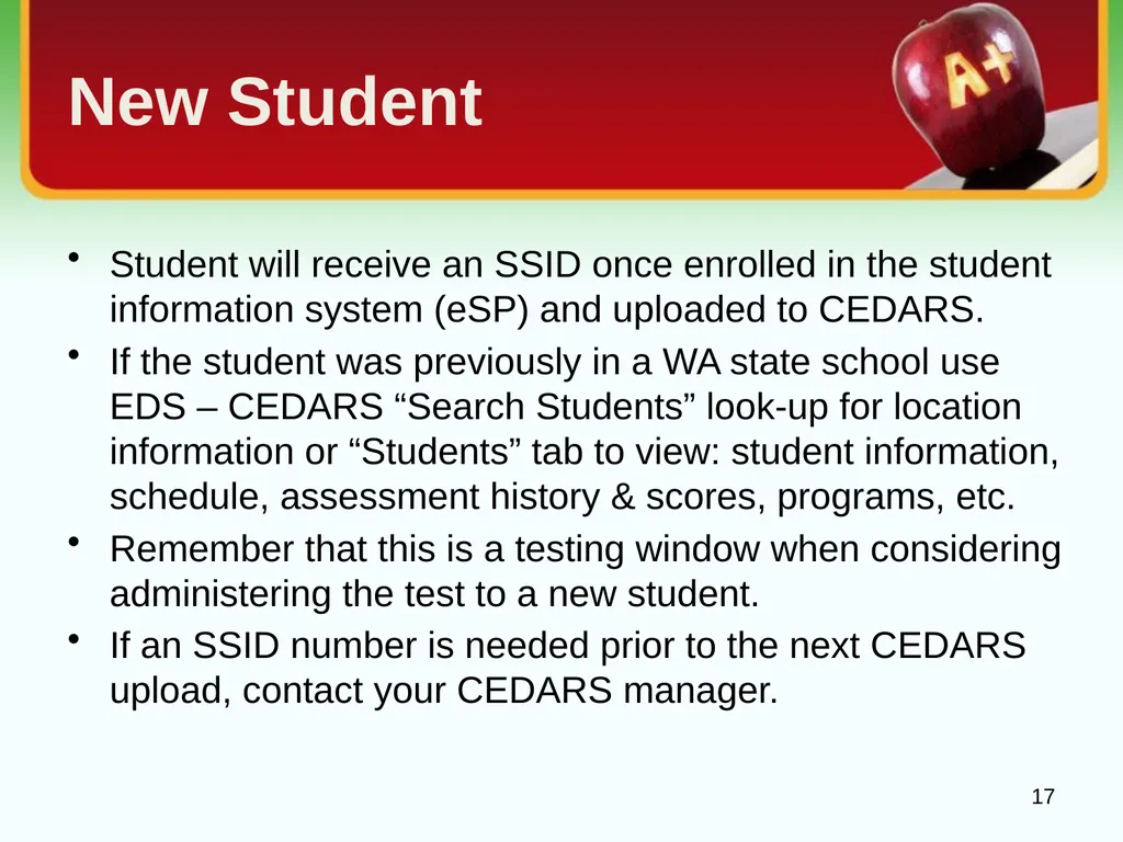 School Coordinator Training Smarter Balanced - slide 17 of 32
