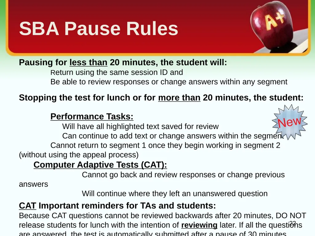 School Coordinator Training Smarter Balanced - slide 22 of 32