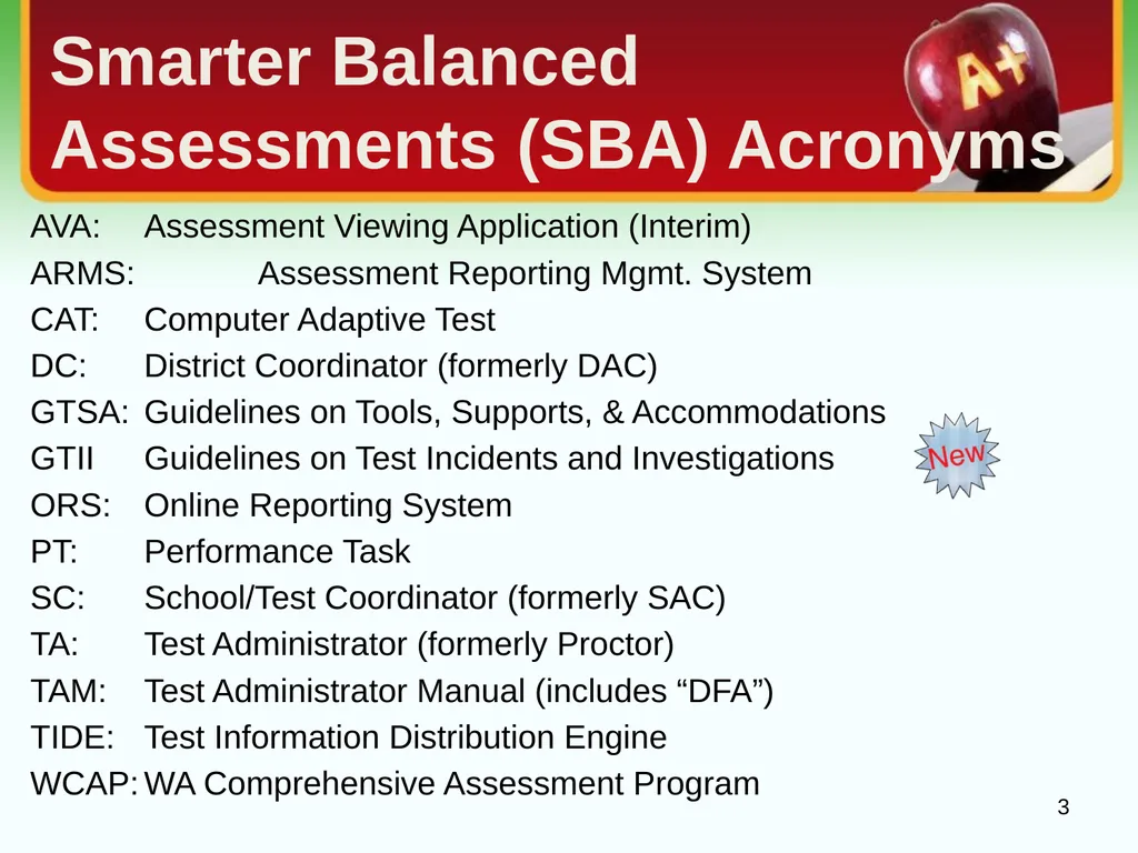 School Coordinator Training Smarter Balanced - slide 3 of 32