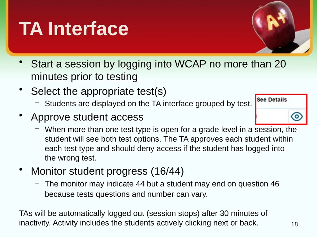 School Coordinator Training Smarter Balanced - slide 18 of 32