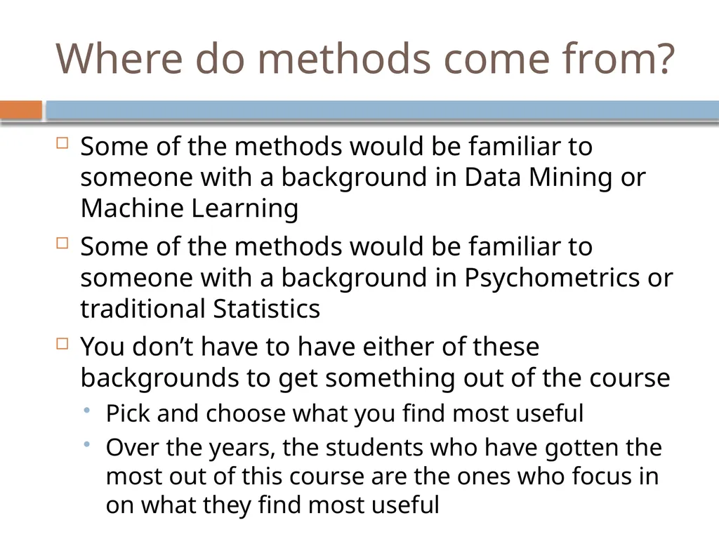 Intro to EDM Which tools to use in class Week - slide 8 of 24