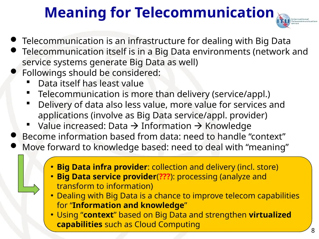 Big Data: Meaning for Telecommunications Chae-Sub - slide 8 of 10