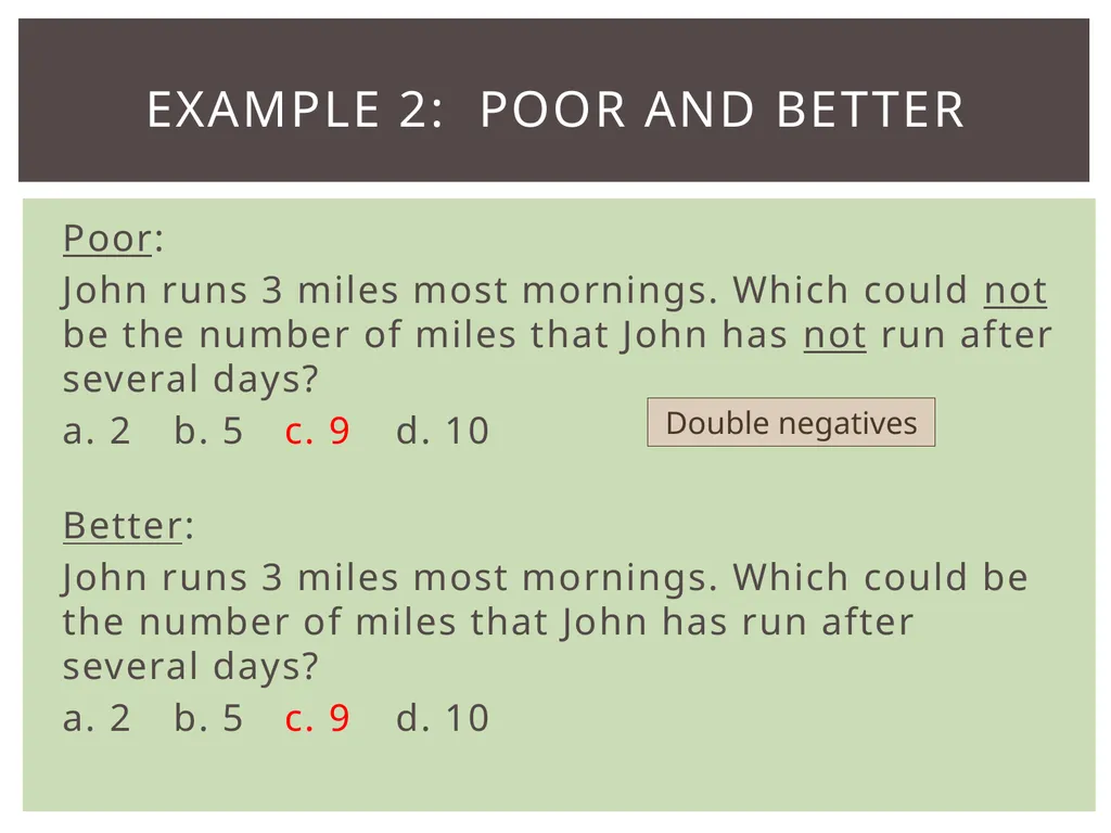 Item types Assessing item quality Math Item TYPES - slide 9 of 32