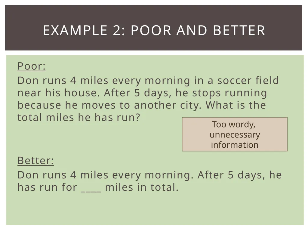 Item types Assessing item quality Math Item TYPES - slide 14 of 32