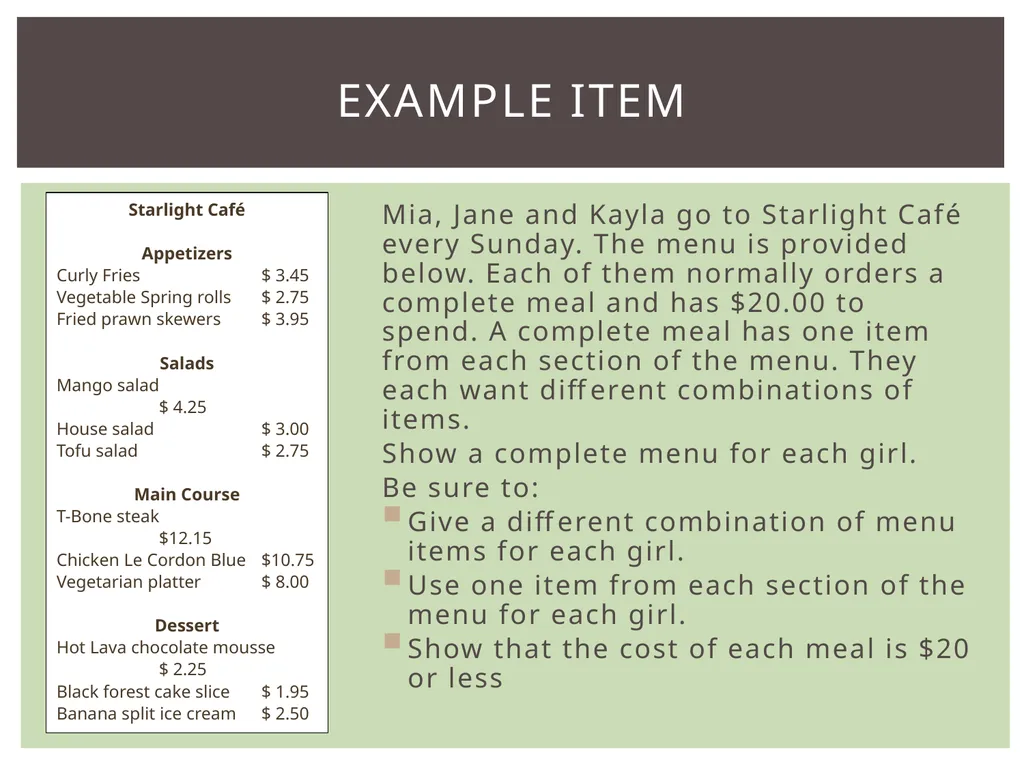 Item types Assessing item quality Math Item TYPES - slide 23 of 32