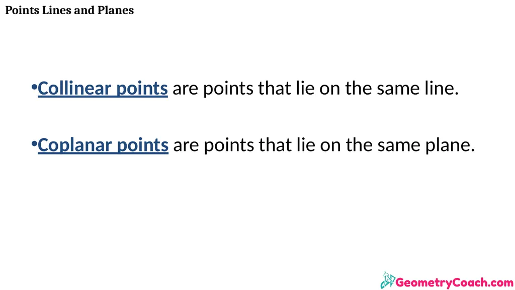 Points Lines and Planes Unit 1 Lesson 2 Points - slide 9 of 46