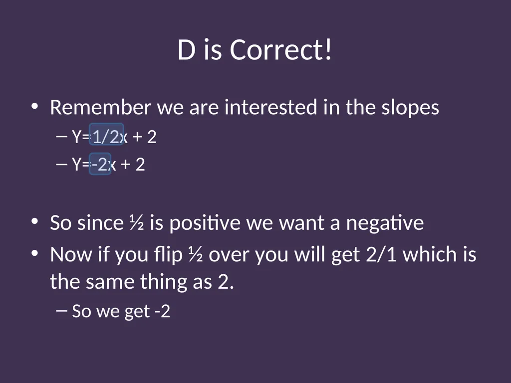 Parallel and Perpendicular Lines Pre AP Geometry - slide 7 of 8