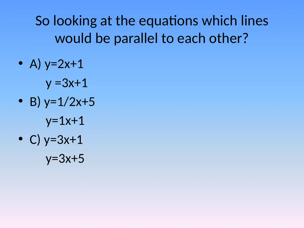 Parallel and Perpendicular Lines Pre AP Geometry - slide 3 of 8