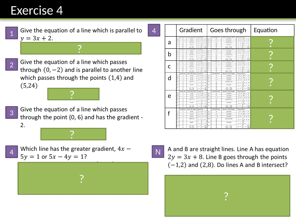 KS3: Straight Lines Dr J Frost - slide 45 of 61