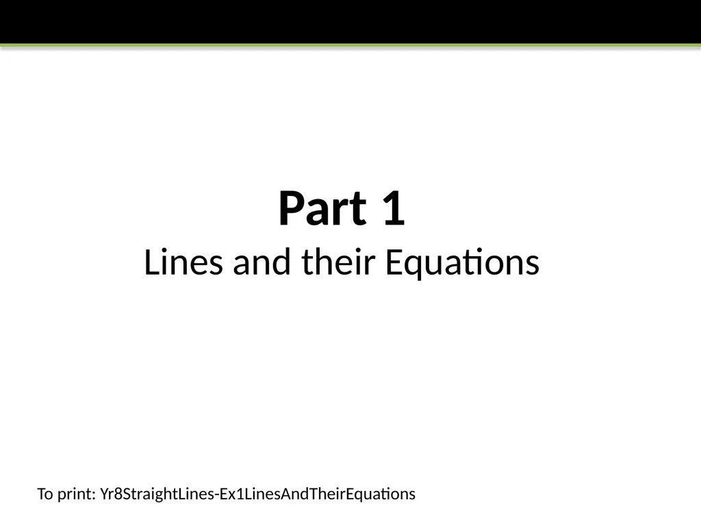 KS3: Straight Lines Dr J Frost - slide 2 of 61
