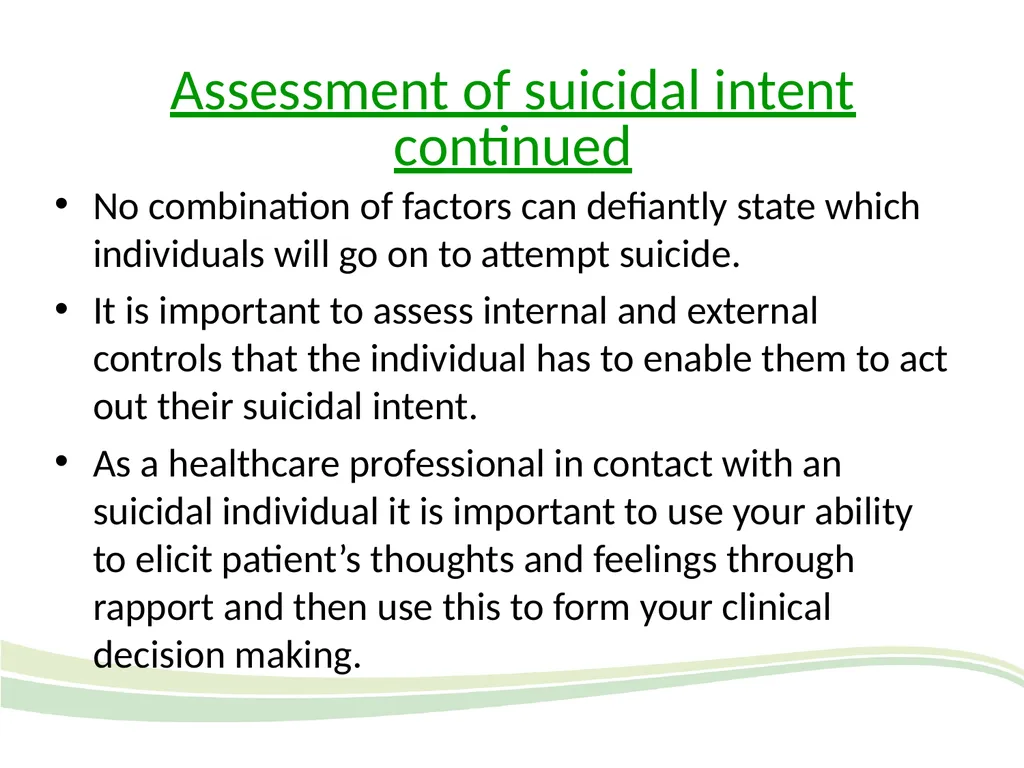 Overview of clinical risk: psychiatric emergencies - slide 21 of 27