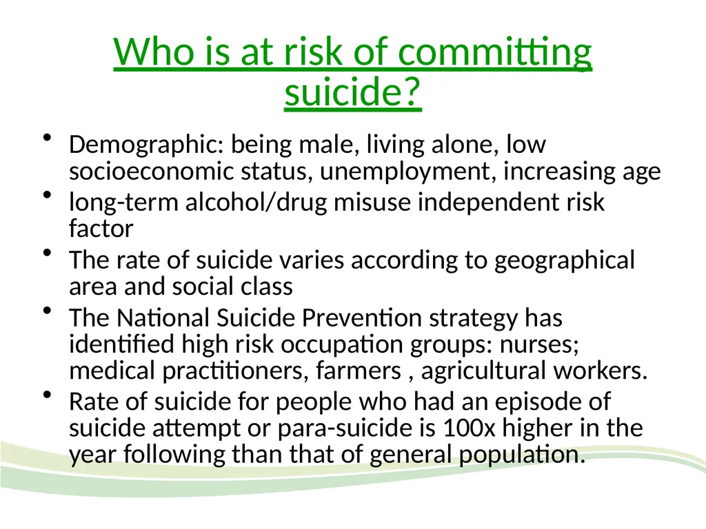 Overview of clinical risk: psychiatric emergencies - slide 18 of 27