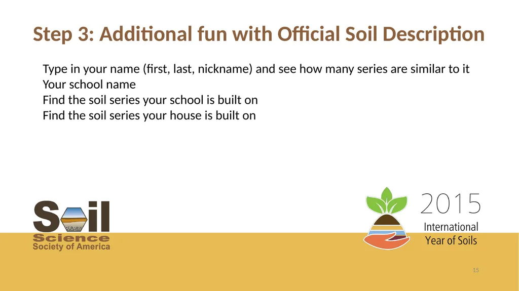 Getting the Dirt on Presented by Name, Position - slide 15 of 17
