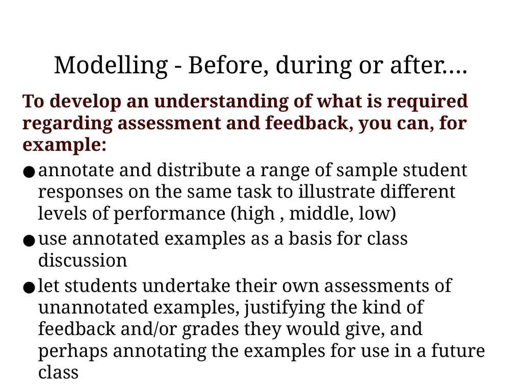 Feedback to improve student learning Directed - slide 12 of 16