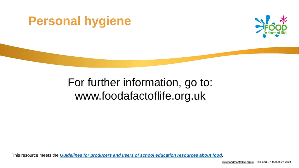 Personal hygiene Why is personal hygiene - slide 8 of 8