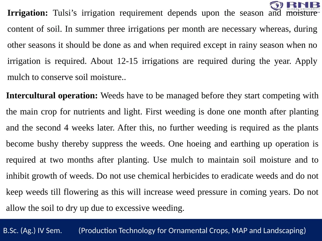 Course Name- Production Technology for Ornamental - slide 9 of 11
