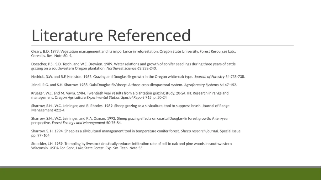 Forest Grazing: Impacts & Management REM 456 - - slide 14 of 14