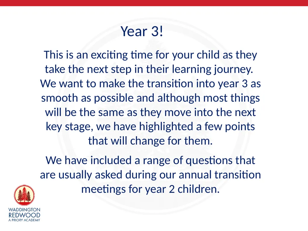 Moving on…… a smooth transition to KS2! Year 3! - slide 2 of 12