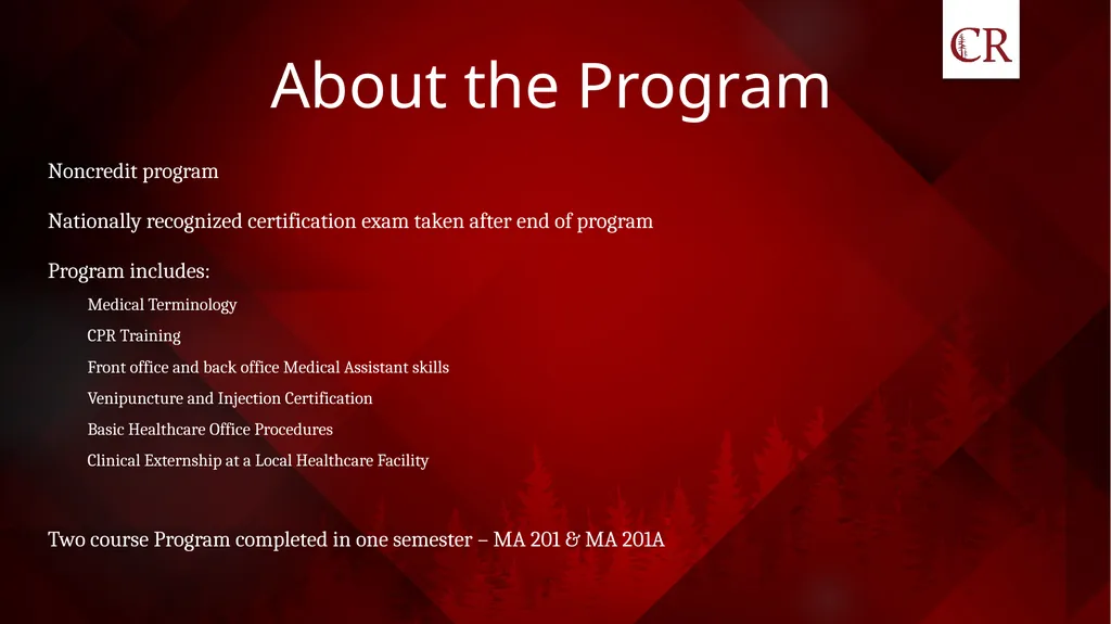 Medical Assistant Training Program Spring 2026 - slide 4 of 20