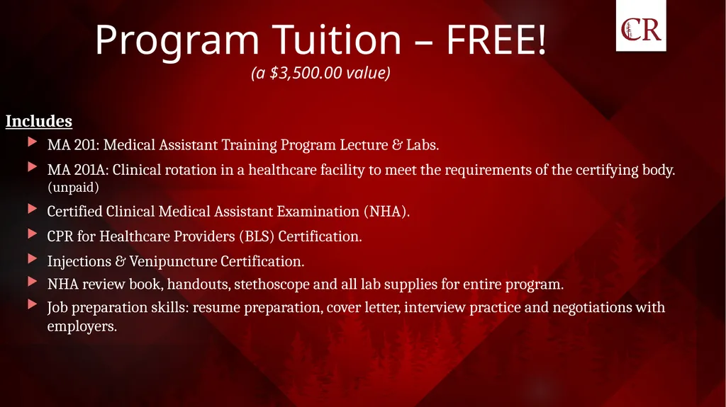Medical Assistant Training Program Spring 2026 - slide 11 of 20
