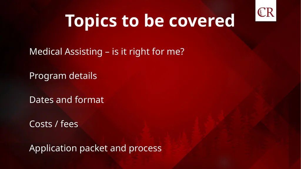 Medical Assistant Training Program Spring 2026 - slide 3 of 20