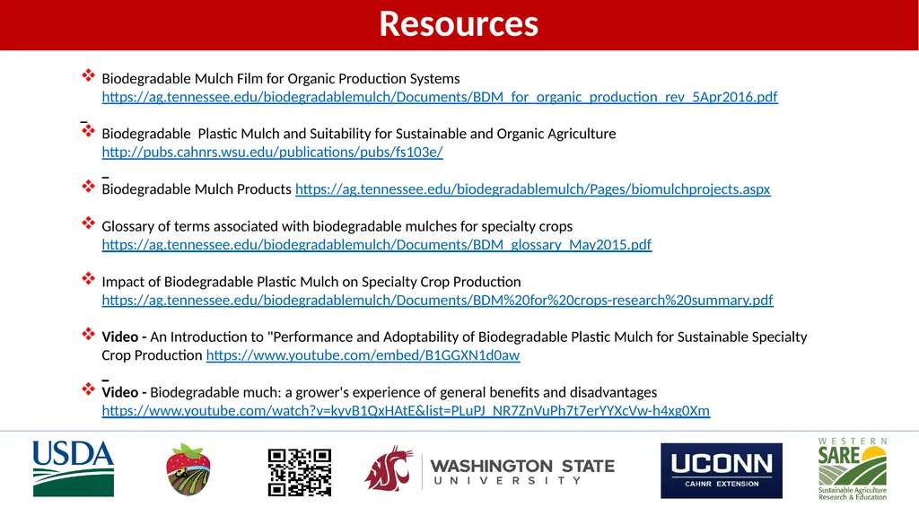 Soil-Biodegradable Mulch for Crop Production Carol - slide 9 of 9