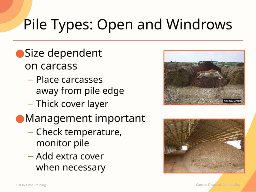 Carcass Disposal Composting Composting Carcasses - slide 14 of 21