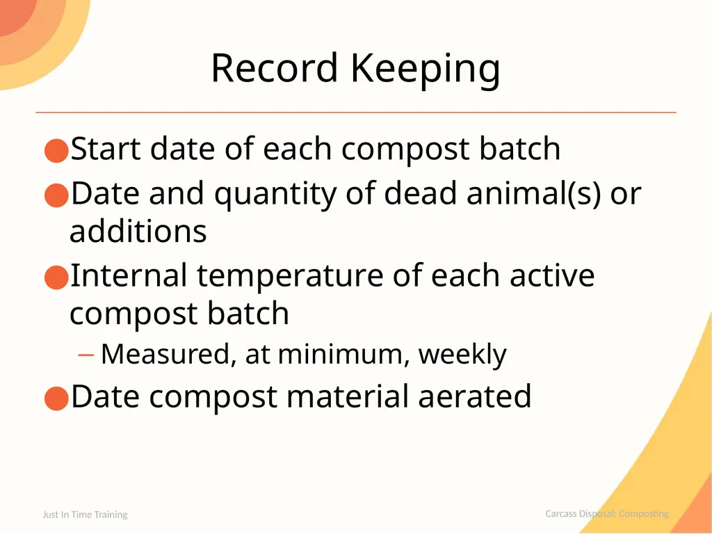 Carcass Disposal Composting Composting Carcasses - slide 18 of 21