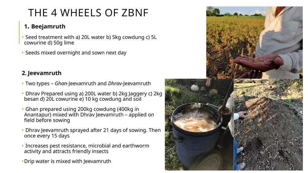 Zero budget natural farming Exploratory Fieldwork - slide 3 of 17